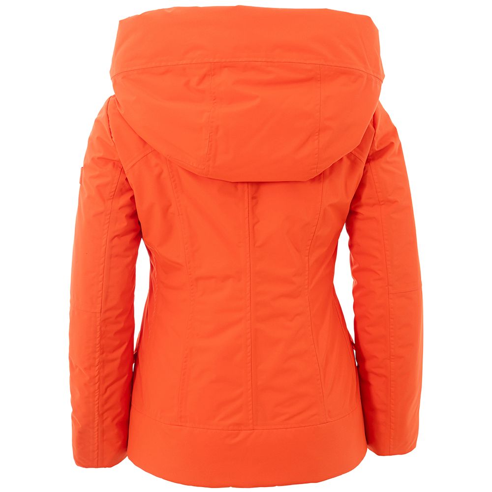 Elegante orange Polyesterjacke für Damen