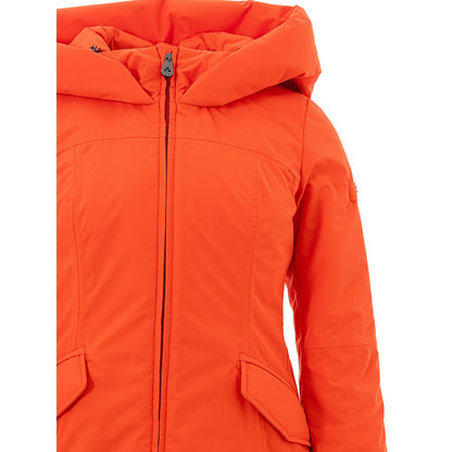 Elegante orange Polyesterjacke für Damen