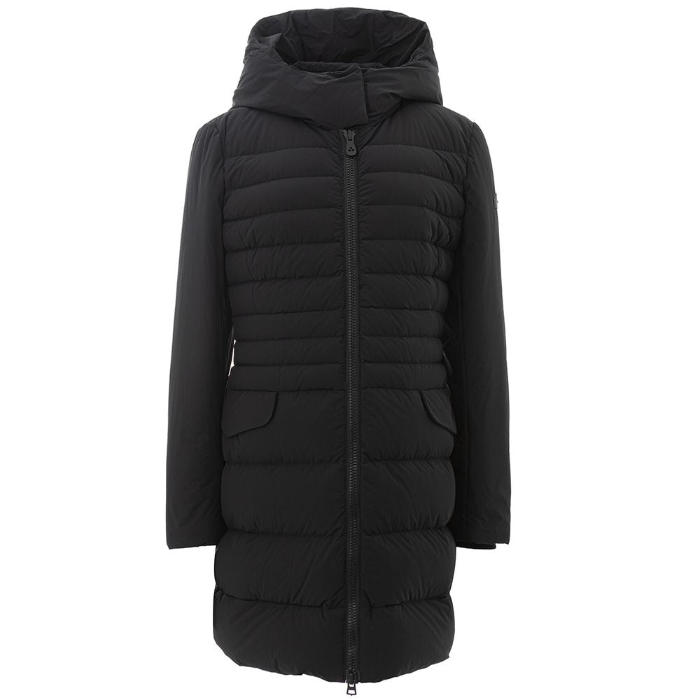 Elegante schwarze Polyamidjacke für Damen