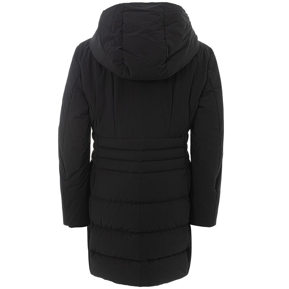 Elegante schwarze Polyamidjacke für Damen