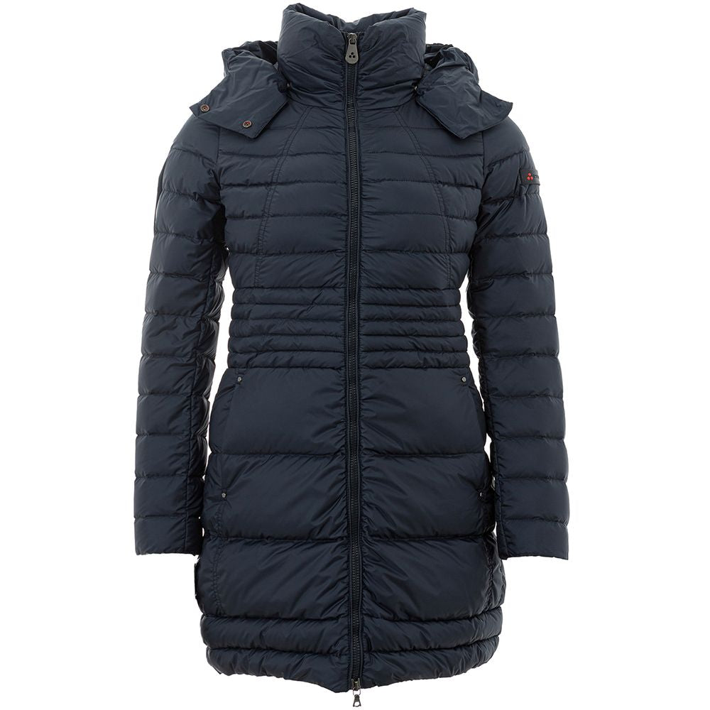 Schicke blaue Polyamidjacke für Damen