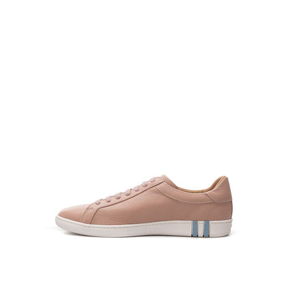 Elegant Pink Leather Sneakers