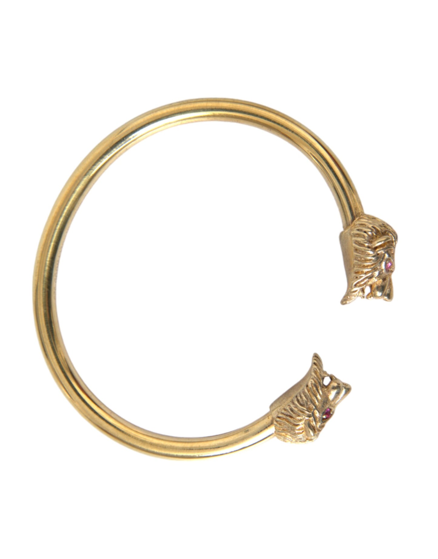 Armreif mit Löwenkopf und Zirkonia in Gold für Damen