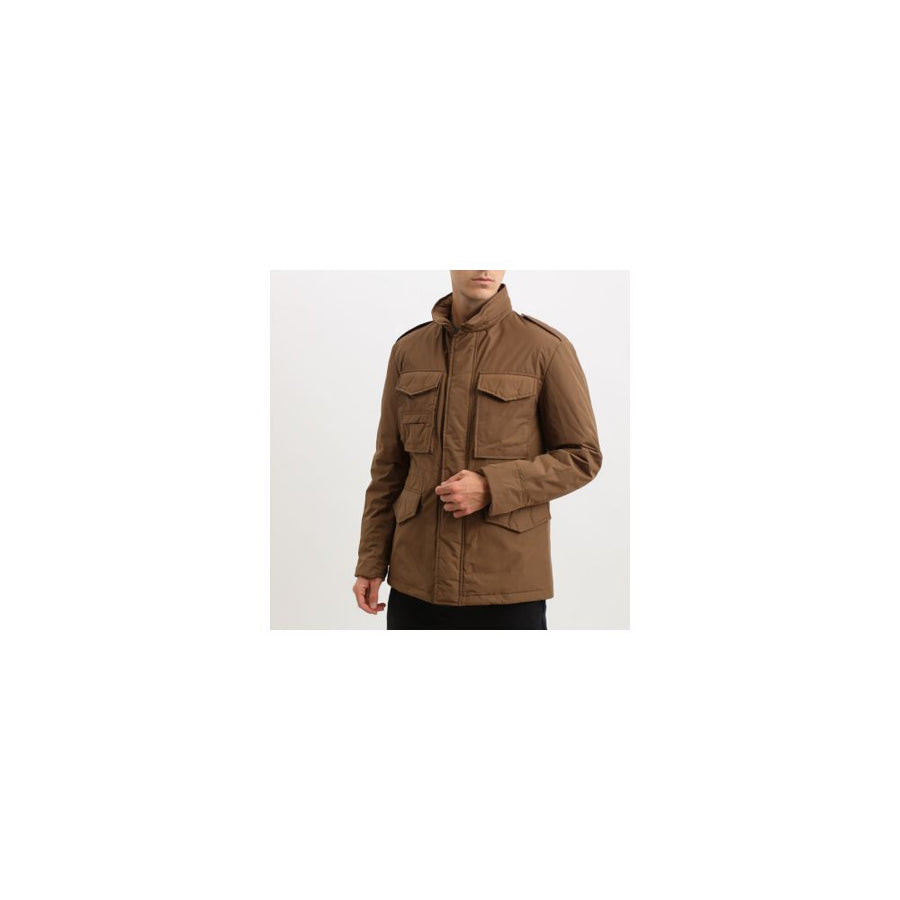 Braune Polyesterjacke