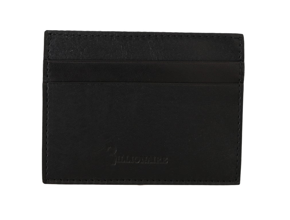 Exquisite Black Leather Men's Wallet