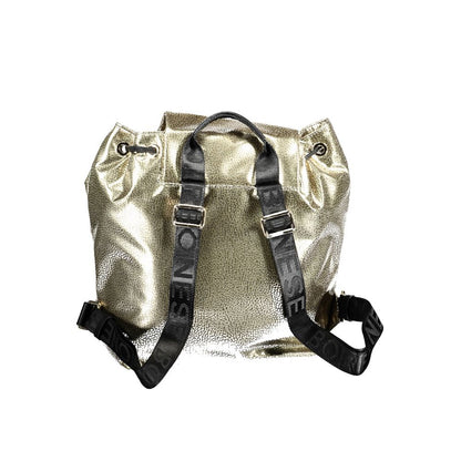 Goldfarbener Polyester-Rucksack