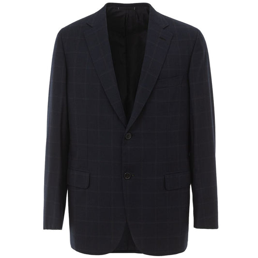 Blauer Wollblazer