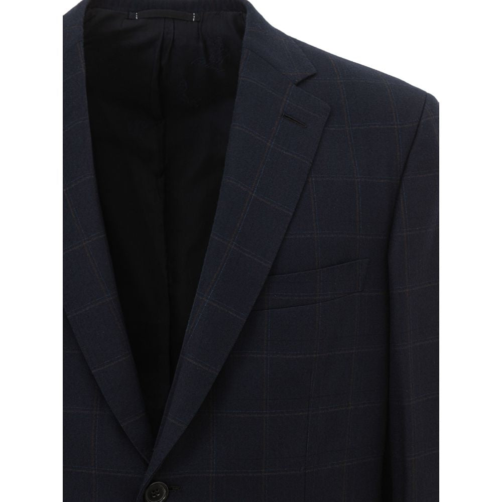 Blauer Wollblazer