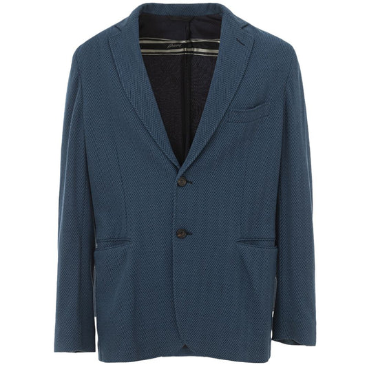 Blauer Wollblazer