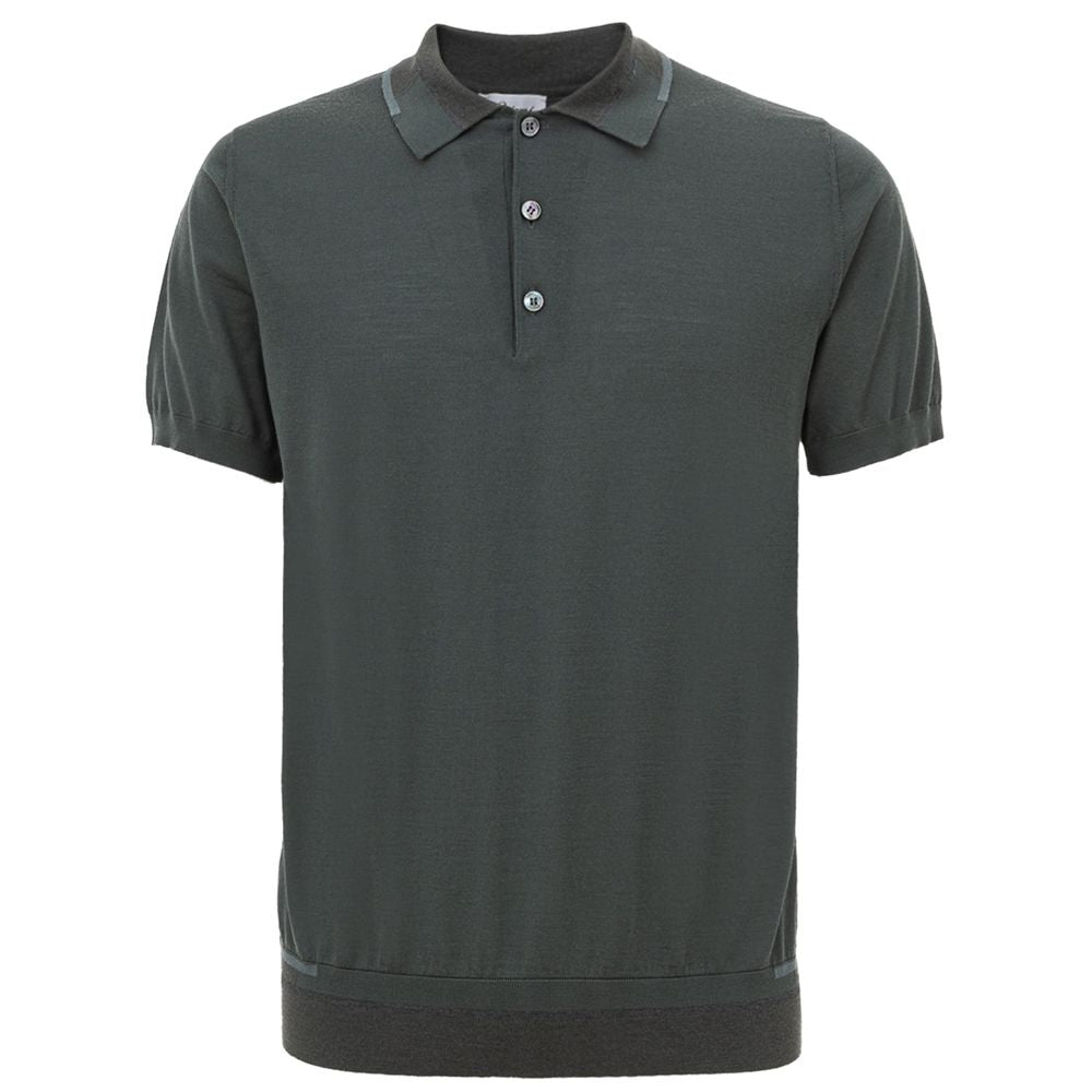 Grünes Poloshirt aus Baumwolle