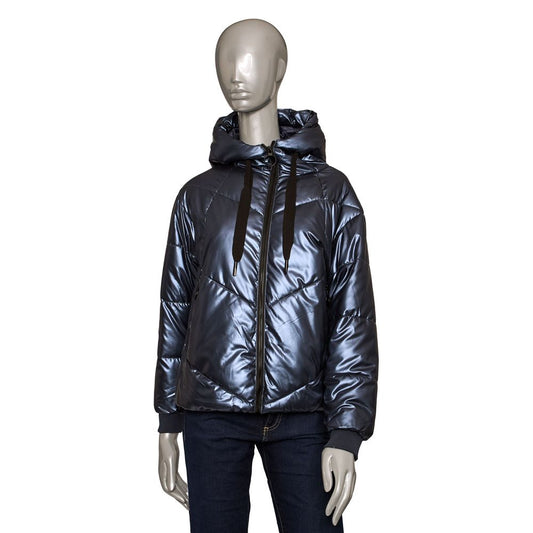 Blue Polyester Women Jacket