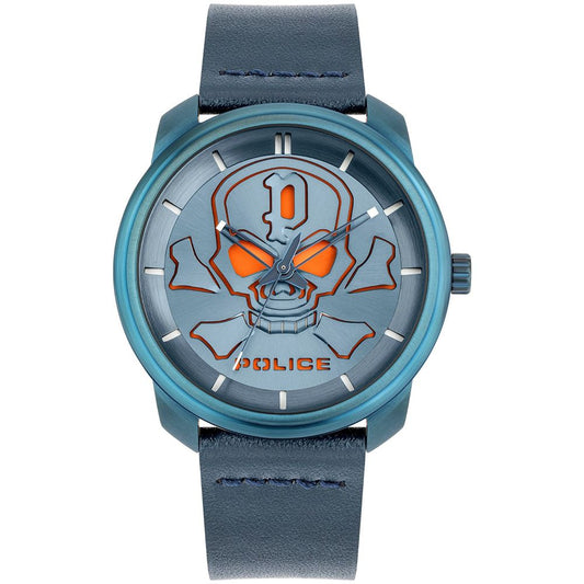 Blaue Lederuhr