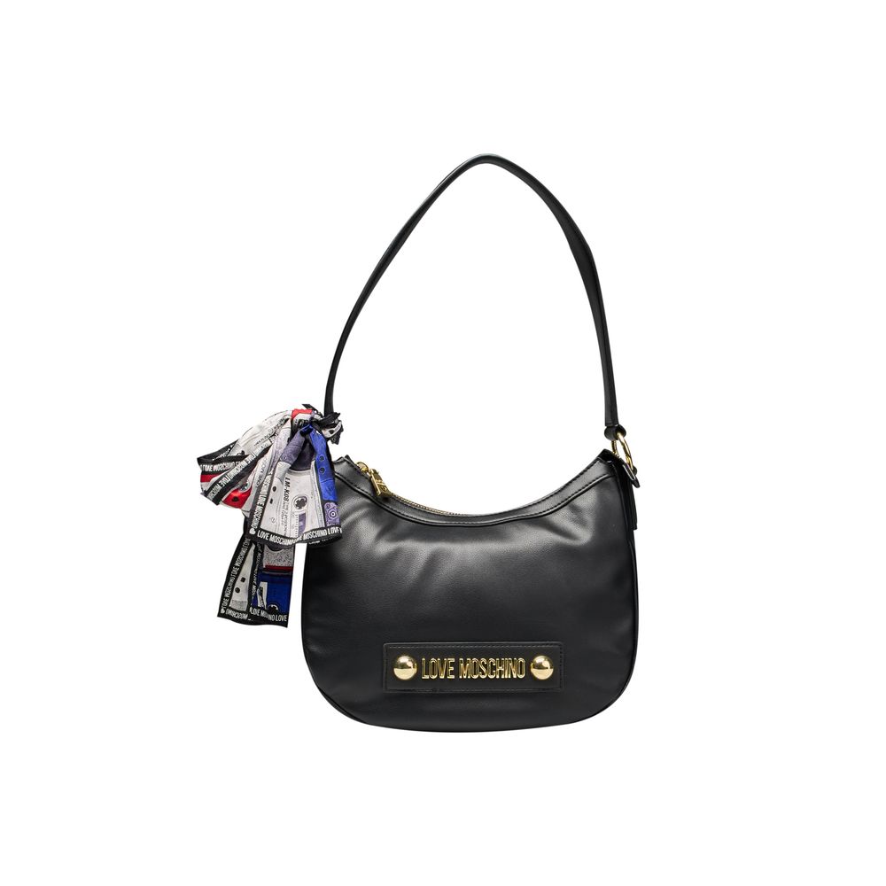 Black Polyethylene Women Handbag