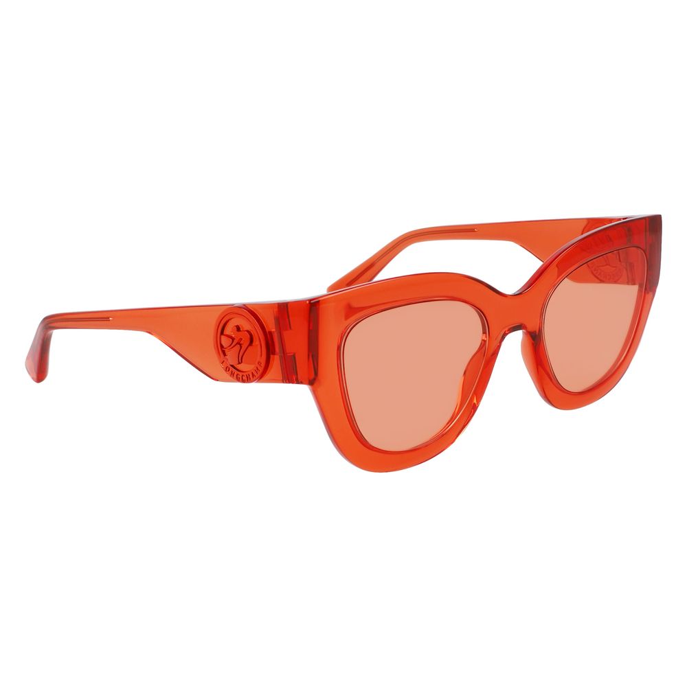 Orangefarbene Sonnenbrille mit Spritzguss-Optik