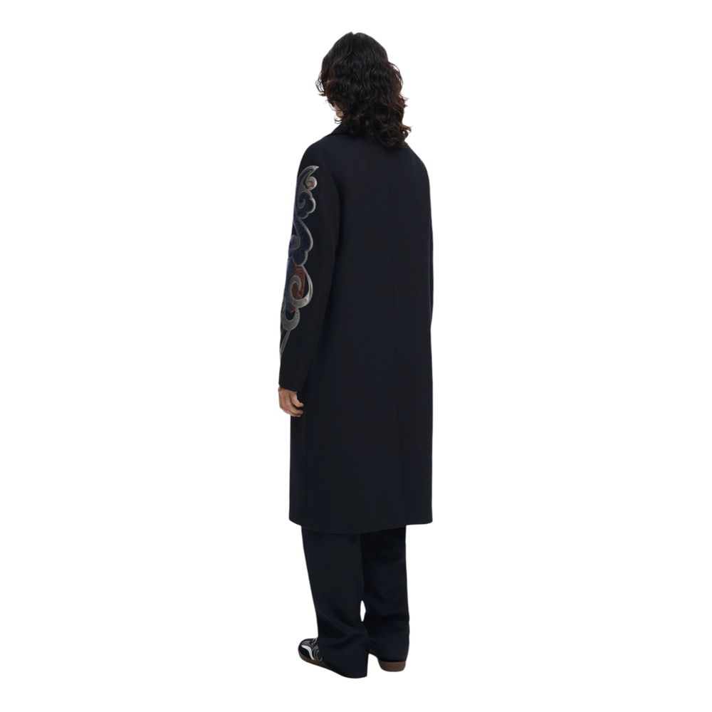 Black Polyester Jackets & Coat