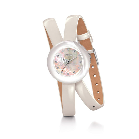 White Leather Watch