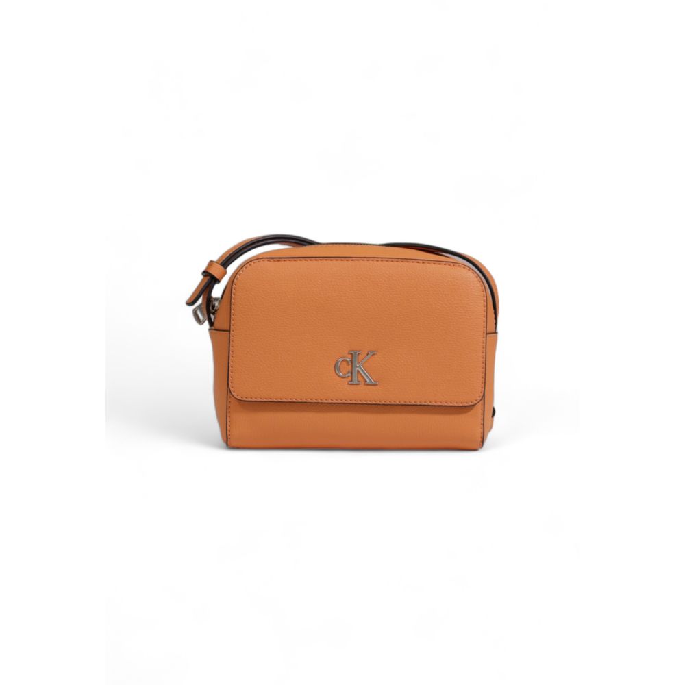 Orangefarbene Handtasche aus Kunstleder