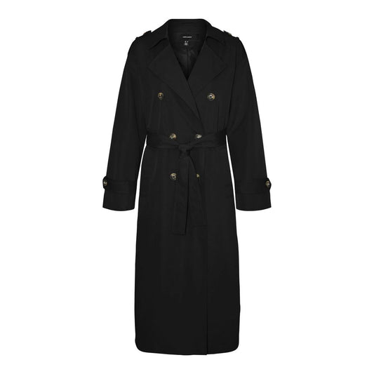 Black Polyester Jackets & Coat