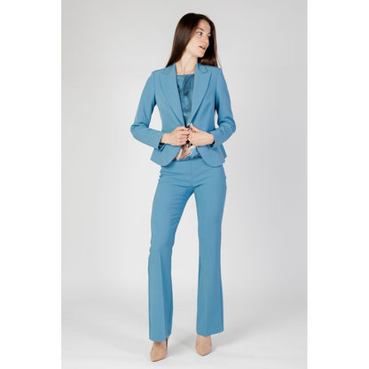 Turquoise Polyester Suits & Blazer