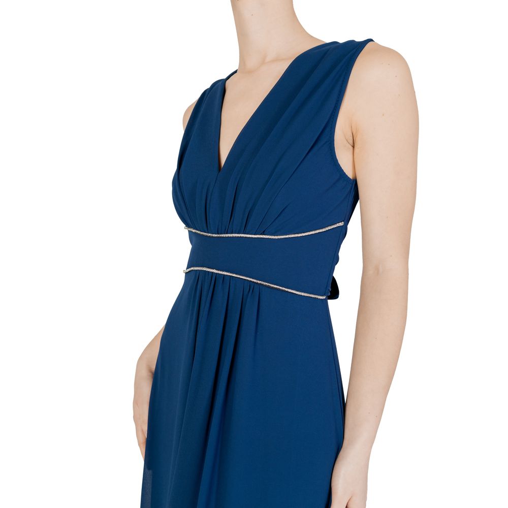 Blue Polyester Dress