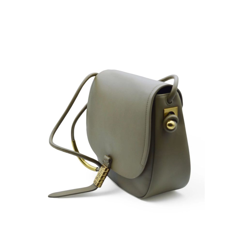 Green Leather Women Crossbody Bag