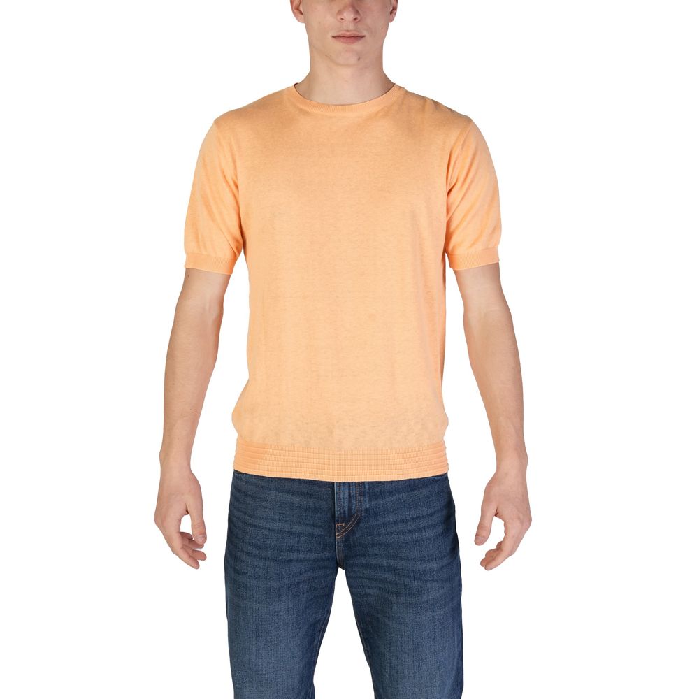 Orangefarbenes Baumwoll-T-Shirt