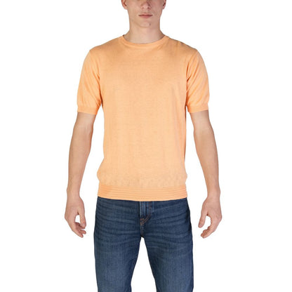 Orangefarbenes Baumwoll-T-Shirt