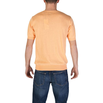 Orangefarbenes Baumwoll-T-Shirt