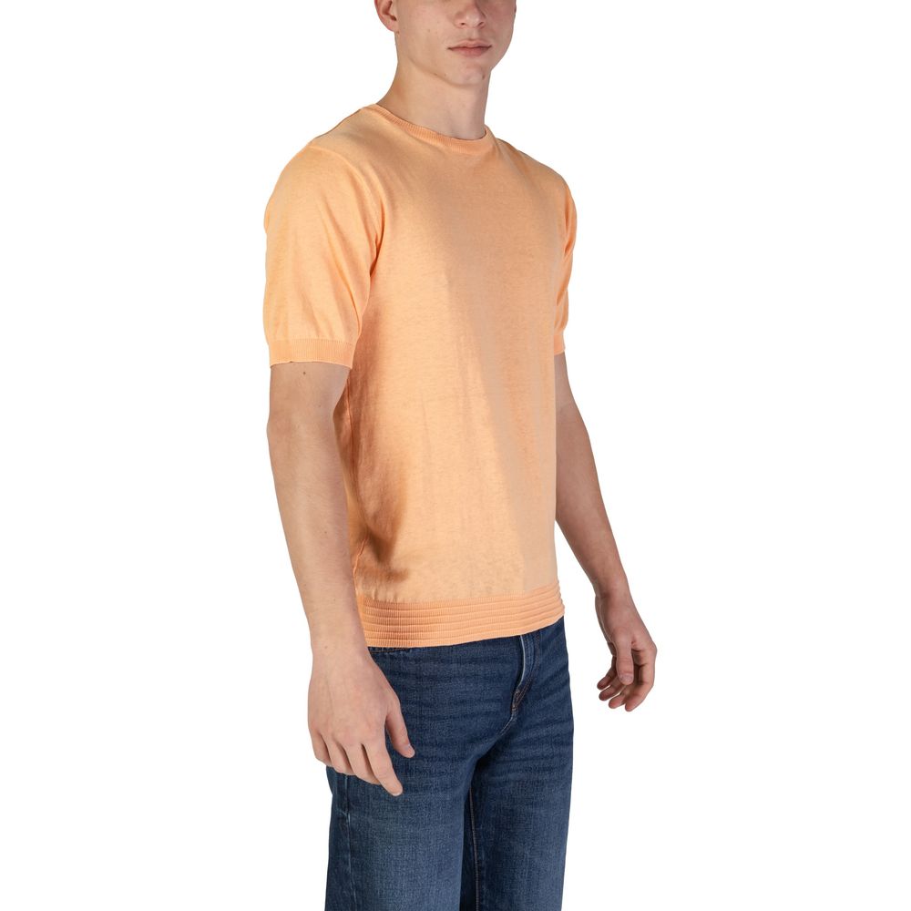 Orangefarbenes Baumwoll-T-Shirt