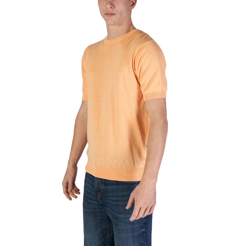 Orangefarbenes Baumwoll-T-Shirt