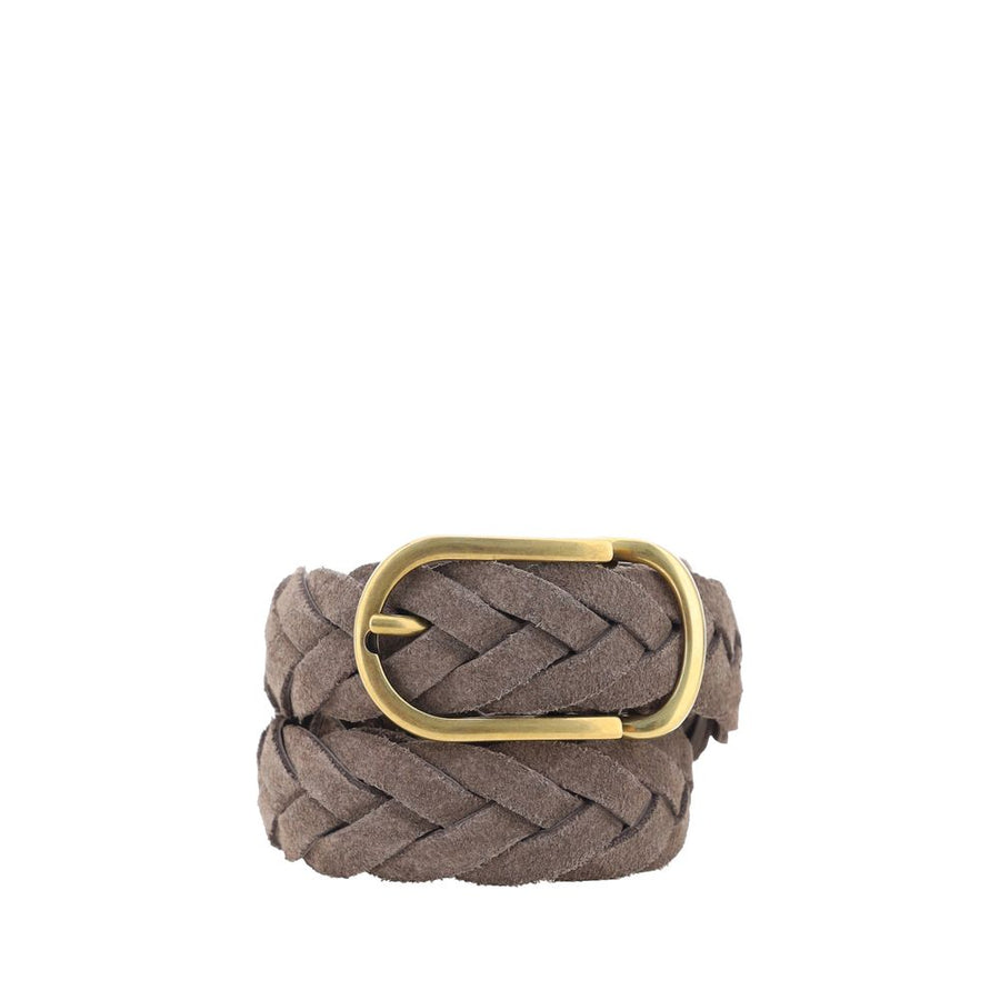 Leather belt braided design