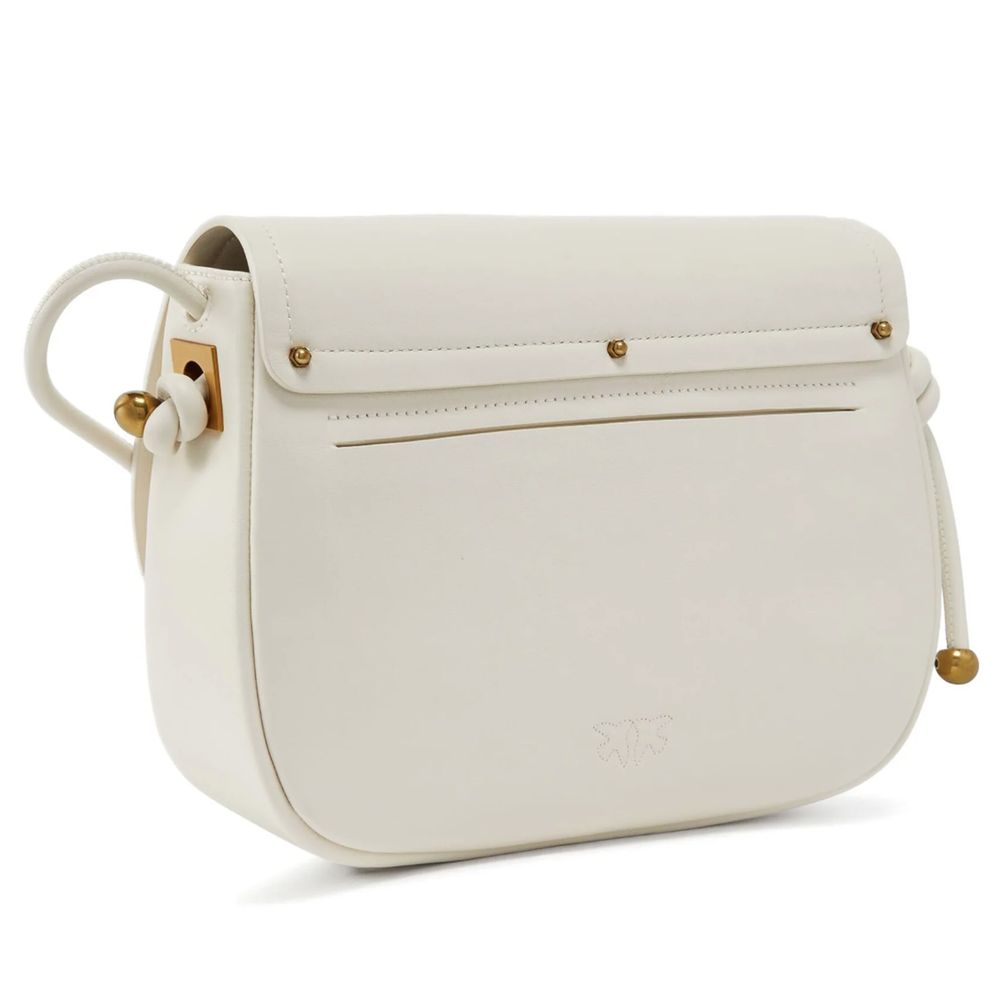 White Leather Women Crossbody Bag