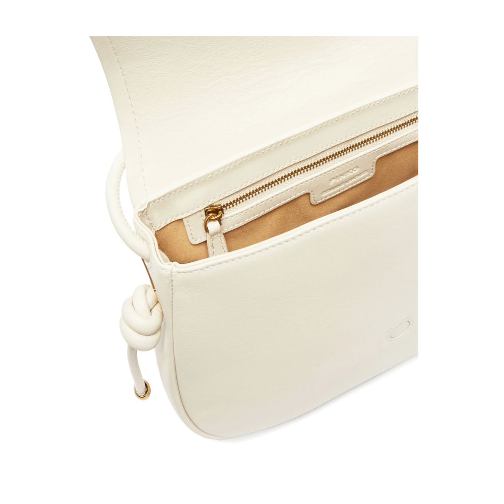 White Leather Women Crossbody Bag