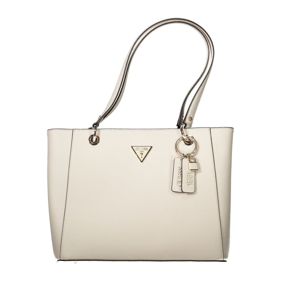 Beige Polyethylene Handbag